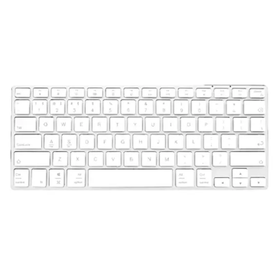 Tastatură Wireless Ergonomică, Model Alb, Conectivitate Fără Fir