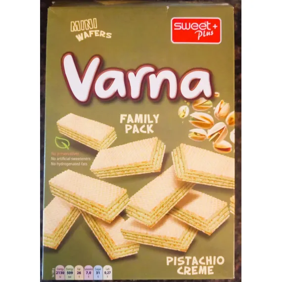 Mini napolitane Sweet Plus Varna cu crema de fistic, 230g