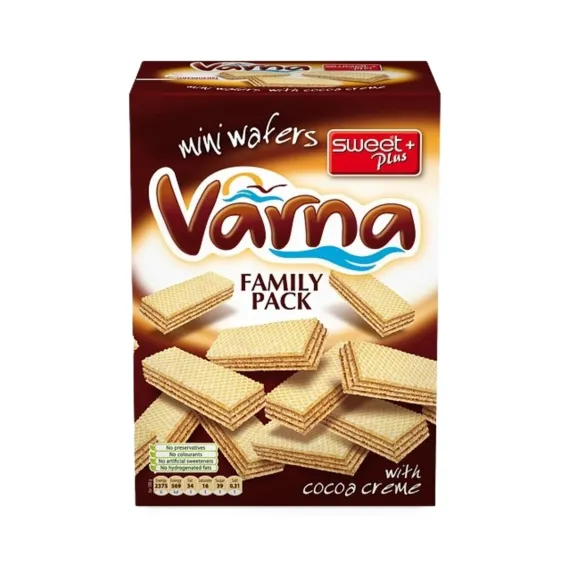 Mini napolitane Sweet Plus Varna cu cremă de cacao, 260g