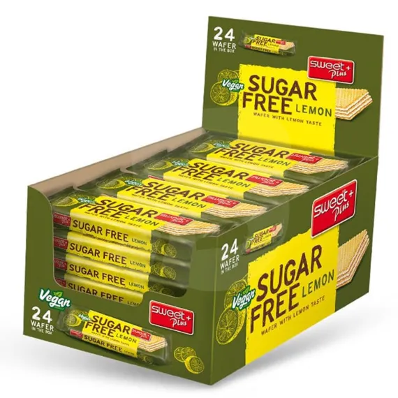 Napolitană Sweet Plus Sugar Free cu cremă de lămâie fără zahăr