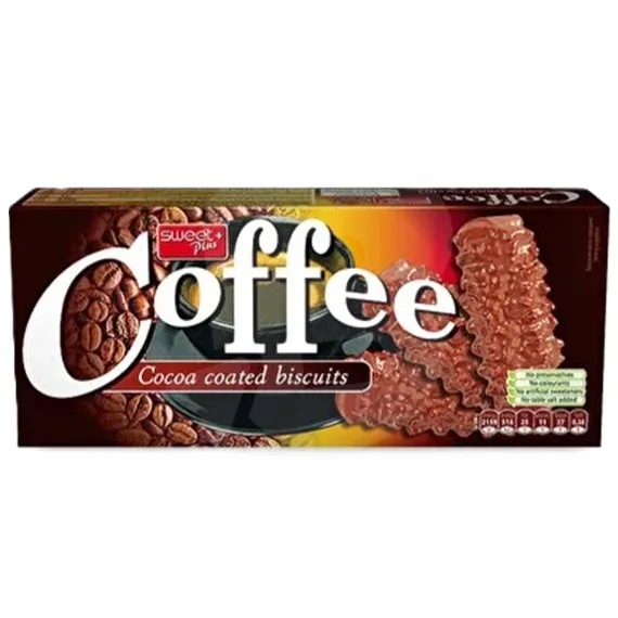 Biscuiți Sweet Plus Coffee cu gust de cafea și glazură de cacao, 150g