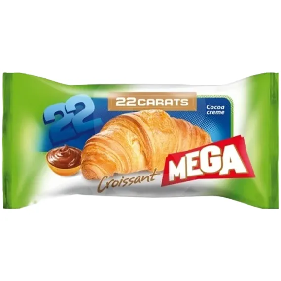 Croissant Sweet Plus 22 CARATS MEGA cu cremă de cacao, 100g