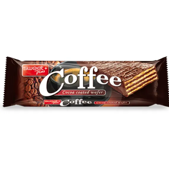 Napolitană Sweet Plus Coffee cu cremă de cafea și glazură de cacao, 35g