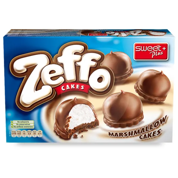 Bezele Sweet Plus Zeffo cu lapte și glazură de cacao, 150g