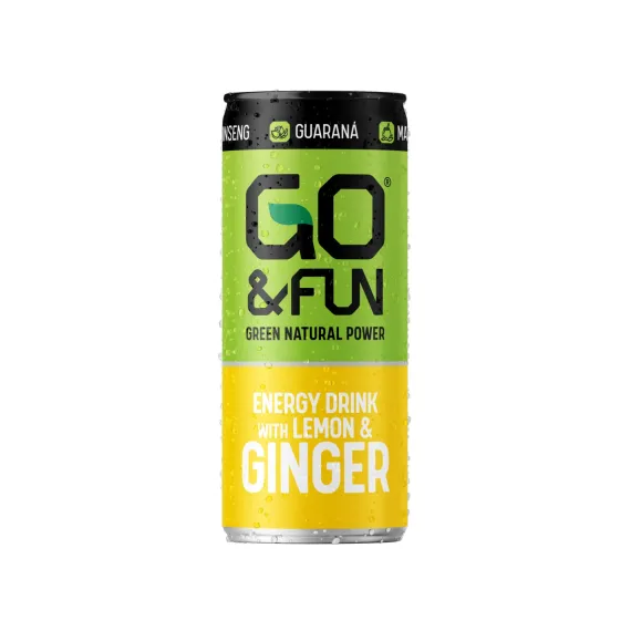 Băutură energizantă naturală Go&Fun Ghimbir și Lămâie, 250ml