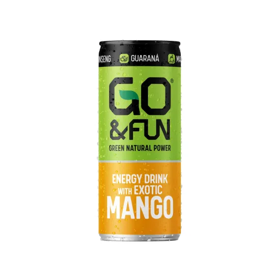 Băutură energizantă naturală Go&Fun Mango, 250ml