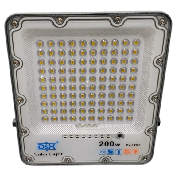 Proiector Solar 200W cu Panou Detașabil, Senzor Crepuscular și Telecomandă DX-66200