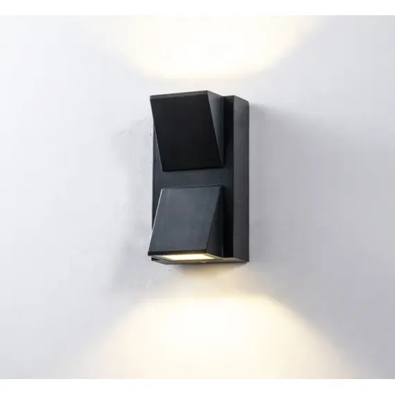 Aplică de Perete Exterior/Interior AL-042, Aluminiu, 6W, Lumină Rece 6500 K, Sus-Jos