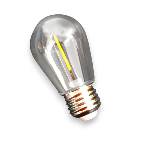 Set 20 Becuri LED S14 Transparente E27 1W Lumină Caldă 2700K