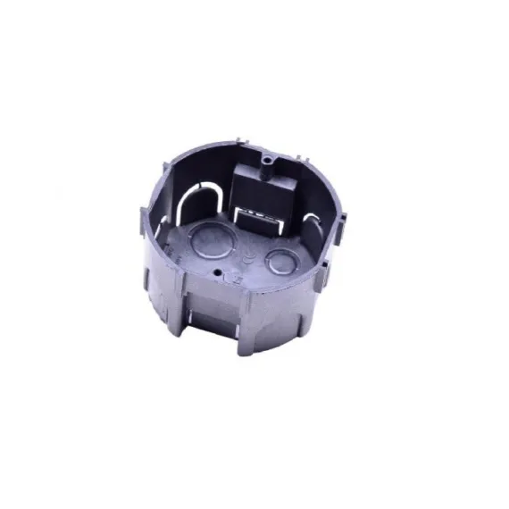 Doză de Aparat Inseriabilă Tip Făgure pentru Montaj Încastrat, Ø75 mm, 41 mm Adâncime, Negru