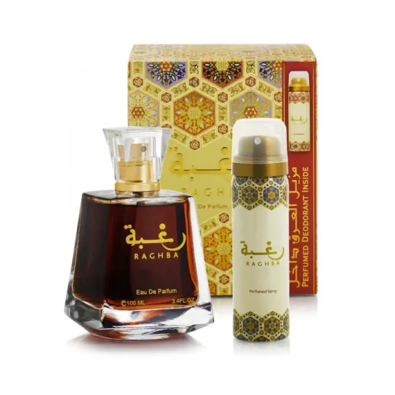 Set Raghba For Woman, Lattafa, Femei, Apă de Parfum - 100ml + Deodorant - 50ml