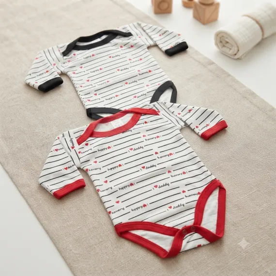 Set 4 Mărimi Body-uri Imprimate Copii Bumbac 100% Mărimi 26-28