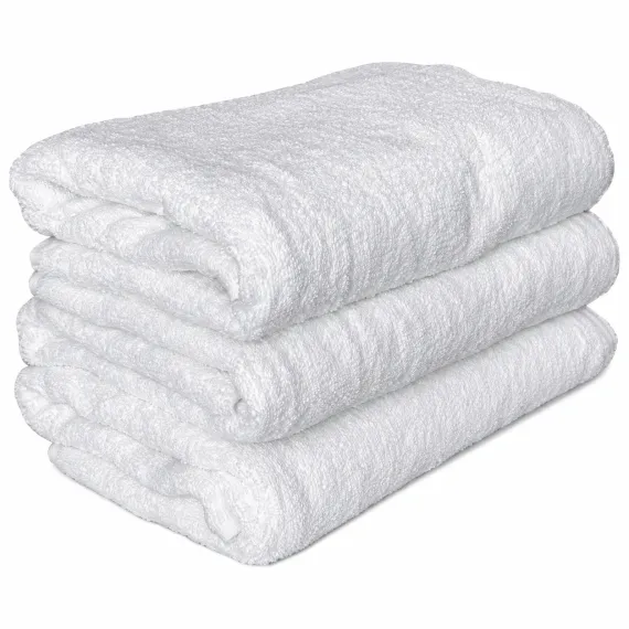 Set 5 Prosoape de Baie 70x140 cm, 100% Bumbac, Alb, 500 g/mp