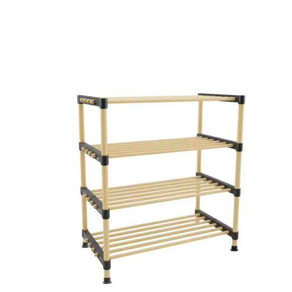 Raft Modular din Lemn cu 4 Etajere, Utilizare Versatilă, 76x28x62.5 cm