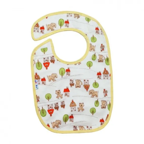 Bavetă din bumbac cu interior impermeabil și prindere velcro, A1320