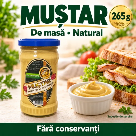 Muștar Clasic de Buzău, 265 g