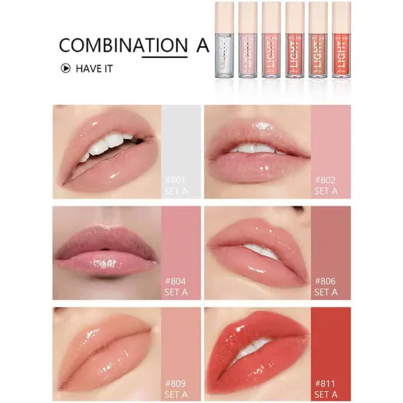 Handaiyan - Set Rujuri Lichide Lucioase - Combination A (Set A) 1015