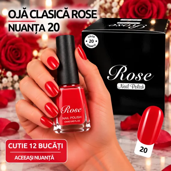 Ojă clasică - Rose Nail Polish, nuanța 20