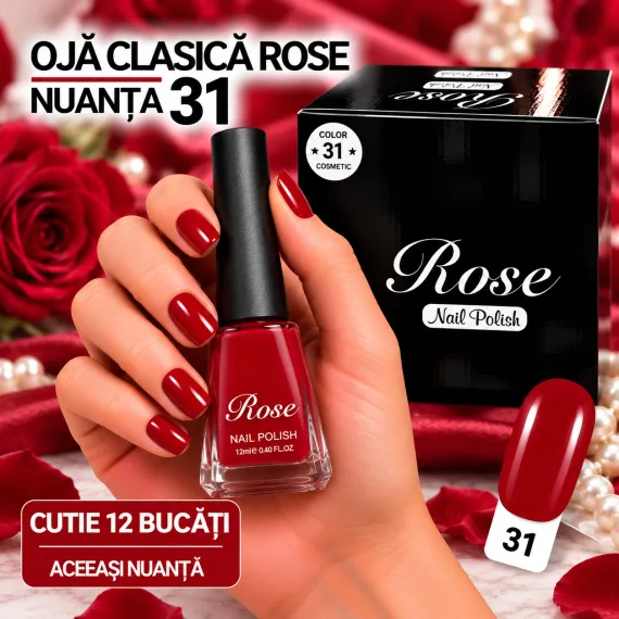 Ojă Clasică Rose - Nuanța 31 - Cutie 12 Bucăți
