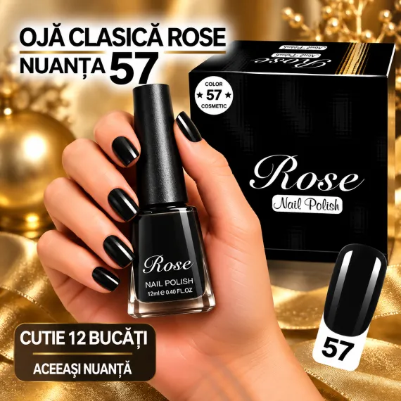 Ojă Clasică Rose - Nuanța 57 - Cutie 12 Bucăți