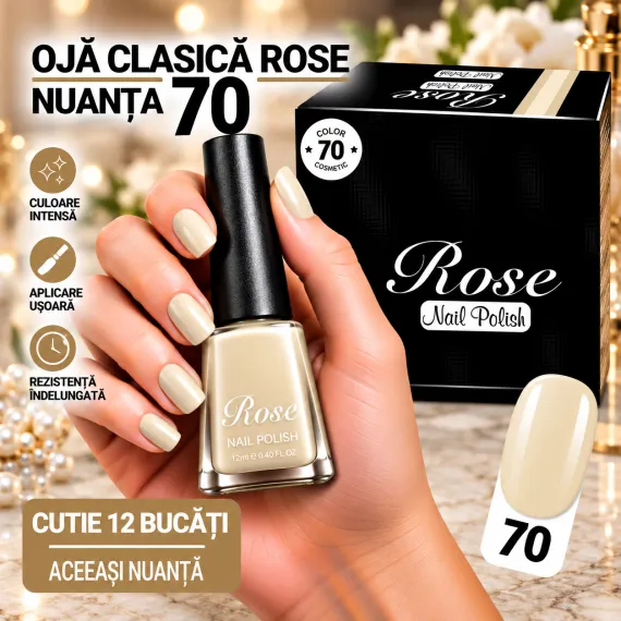 Ojă Clasică Rose - Nuanța 70 - Cutie 12 Bucăți