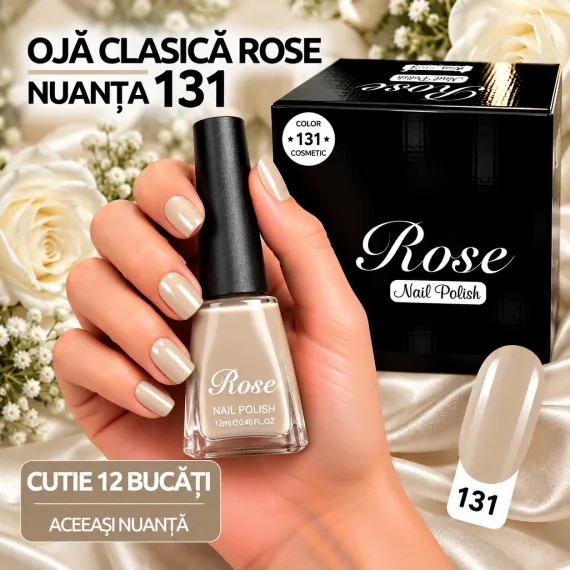Ojă Clasică Rose 12 ml - Nuanța 131 - Cutie 12 Bucăți