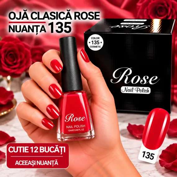 Ojă clasică - Rose Nail Polish, nuanța 135