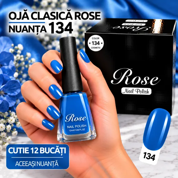 Ojă Clasică Rose 12 ml - Nuanța 134 - Cutie 12 Bucăți
