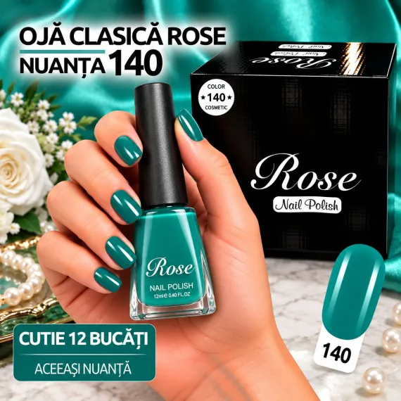 Ojă Clasică Rose 12 ml - Nuanța 140 - Cutie 12 Bucăți