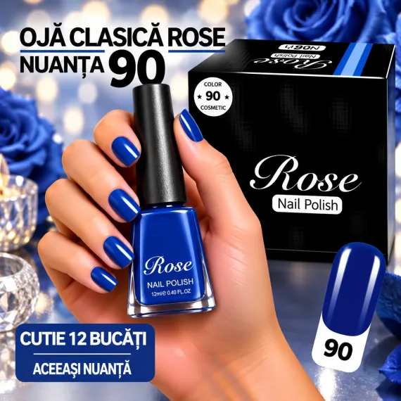Ojă Clasică Rose - Nuanța 90 - Cutie 12 Bucăți