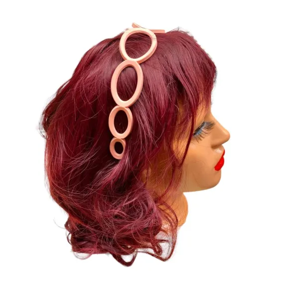 Coroniță fashion din silicon - model cercuri - D23 - 12/set - Preț/buc