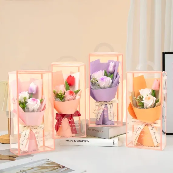 Lalele artificiale în cutie transparentă, - E144