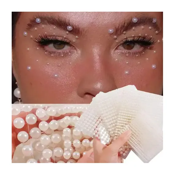 Perle autoadezive 3D pentru față, ochi și corp - decor makeup și hairstyle