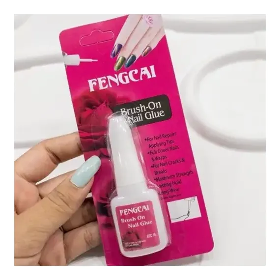 Lipici pentru unghii cu pensulă FENGCAI - Brush-On Nail Glue Fixare rapidă și rezistență maximă