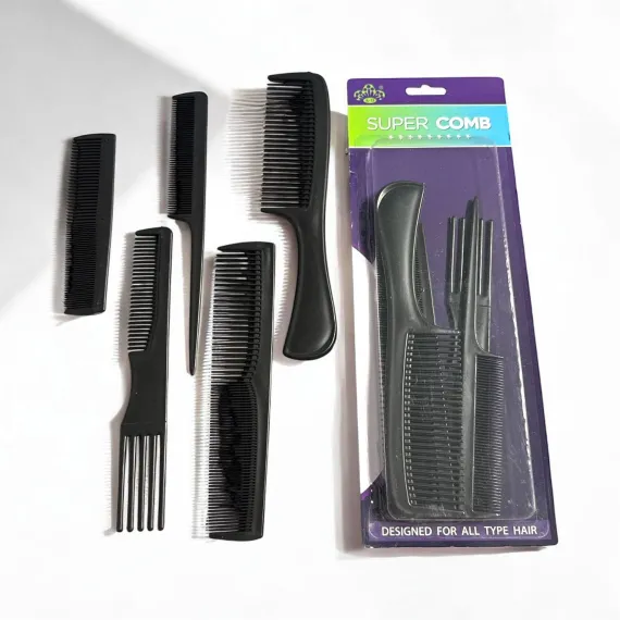 Set de piepteni profesionali 5 piese pentru toate tipurile de păr - Super Comb