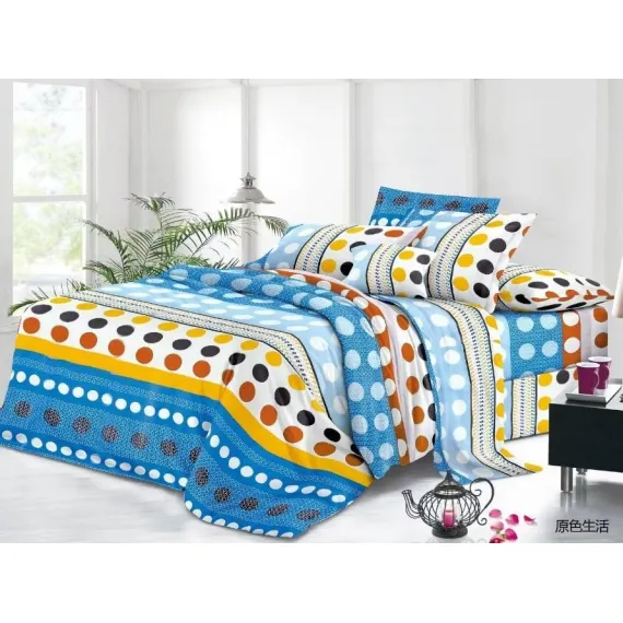 Lenjerie de pat finet 4 piese - buline multicolore - H792