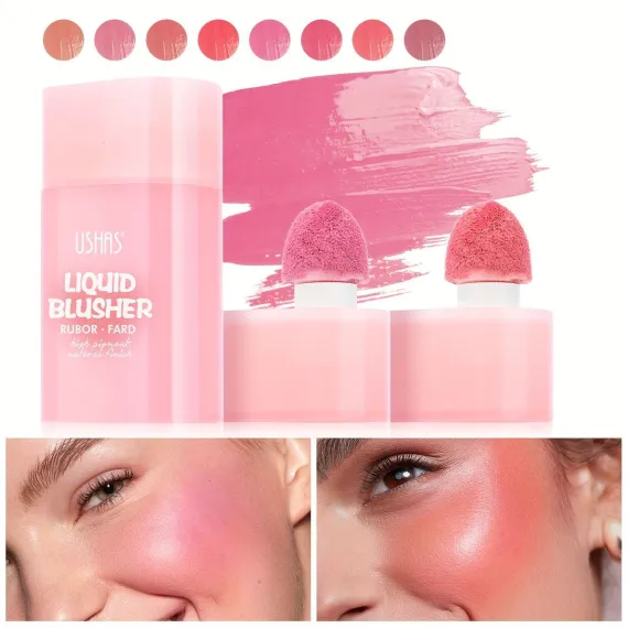 Blush lichid USHAS UC117 - pigment intens și finish natural - set 12 bucăți