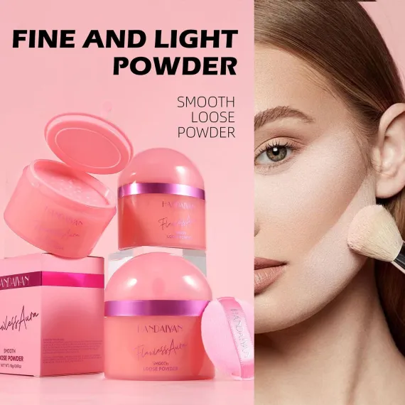 Handaiyan Flawless Aura Loose Powder H3029 - Pudră Liberă Fină și Ușoară, Culori Mixte