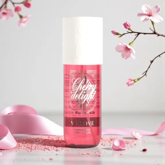 Spray de corp aroma cirese 250 ml - body mist dulce și feminin