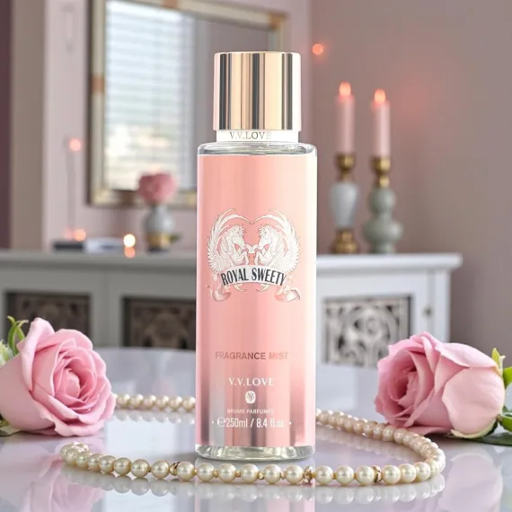 Spray de corp elegant roz 250 ml - aromă feminină și rafinată