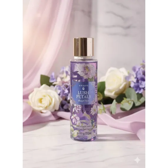 Spray de corp femei cu aromă florală și proaspătă - Mist Purple Bloom 250 ml