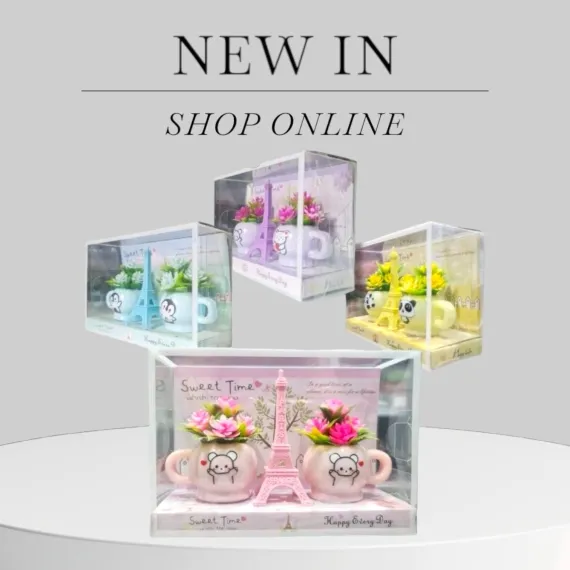 Aranjament floral cu cești Eiffel, - I498