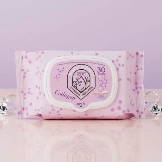 Șervețele demachiante Collagen USHAS HA594, 30 bucăți