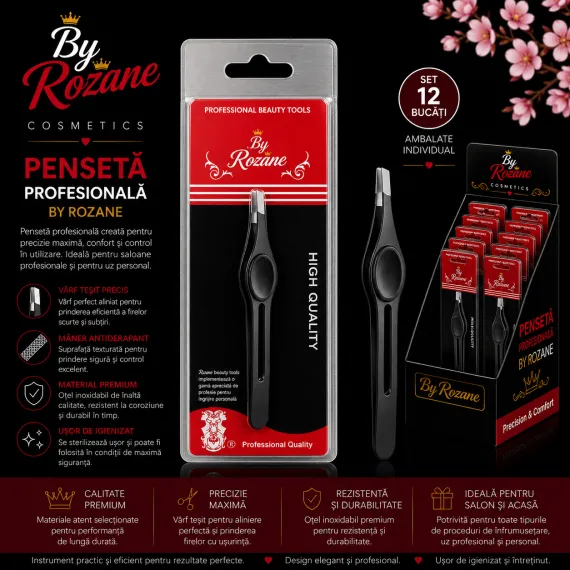 Pensetă profesională pentru sprâncene