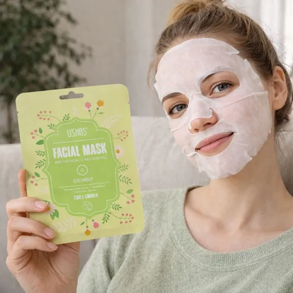 Mască facială castravete 25 ml USHAS HA604-4