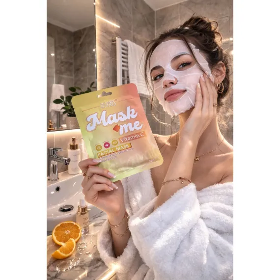 Mască facială vitamina C - Set 12 buc USHAS HA607-4 Mask Me