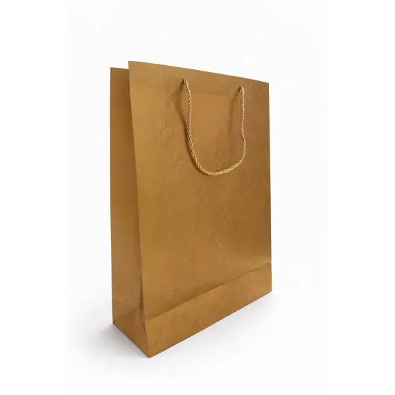 Punga cadou eleganta mare 42x30x12 cm model auriu premium