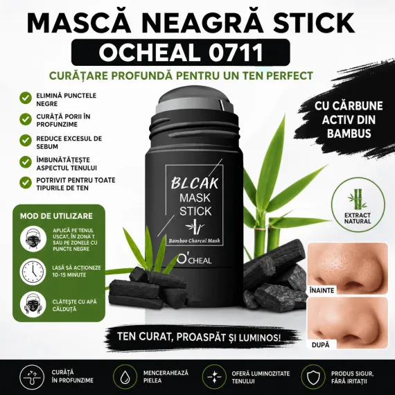 Masca neagra stick Ocheal 0711 pentru puncte negre si curatare ten