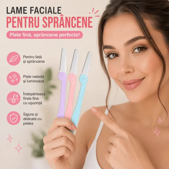 Lame faciale pentru sprâncene pliabile 3 culori CT330