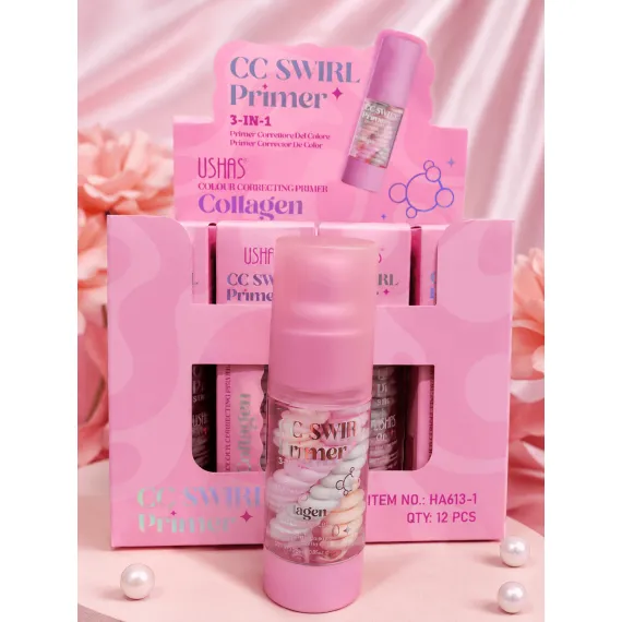 Primer corector color Ushas Collagen CC Swirl 3 in 1 HA613-1